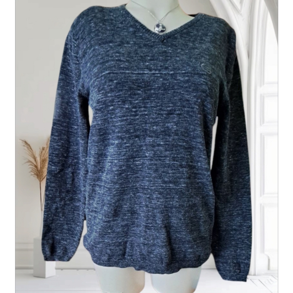 V-Neck Sweater Cozy Knit 100% Cotton